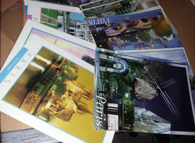 Set 21 carti postale / vederi VINTAGE necirculate,noi,din Paris,T.GRATUIT foto