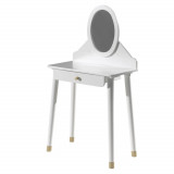 Vipack Masa de toaleta pentru copii &quot;Billy&quot;, cu oglinda, alb, lemn GartenMobel Dekor, vidaXL