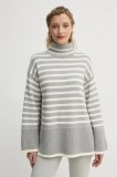 Marc O&#039;Polo pulover femei, culoarea gri, cu guler, 500605960021