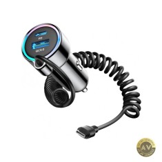Incarcator Auto Cu Fir USB-C Joyroom JR-CL07 72W 3A 1 x USB-A - 1 x USB-C Negru