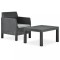 Gossi set mobilier de gradina cu perne, 2 piese, antracit, pp ratan