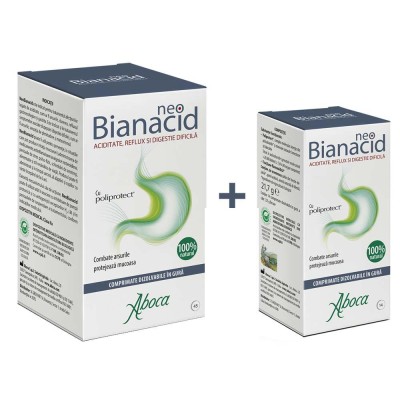 NeoBianacid cu Poliprotect pentru Aciditate si Reflux 45 comprimate + 14 comprimate Aboca foto