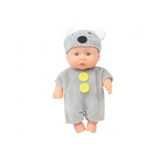 Papusa bebelus 20cm Muse, Costumas Gri