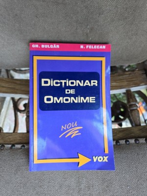 Dicționar de omonime - Gh. Bulgăr, N. Felecan foto