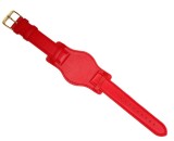 Cumpara ieftin Curea de ceas din piele de vițel cu bază (pad), 18 mm, roșu / galben / roz