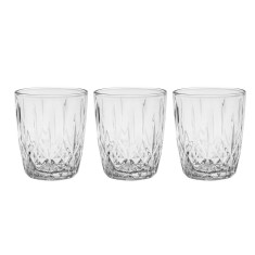 Set 3 pahare din sticla, 385 ml, Cu model, 6.5x10.5 cm, ATU-088254 foto