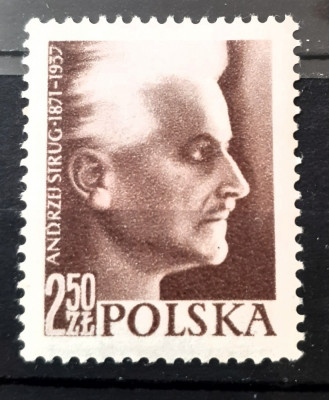 Polonia 1957 scriitor Tadeusz Galecki 1v mnh foto