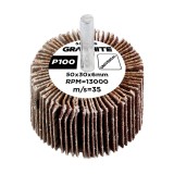 Rola cu lamele abrazive Graphite P100, 50 x 30 x 6 mm pentru slefuire
