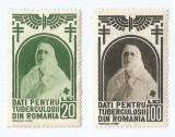 *Romania, lot 1062 cu 2 timbre fiscale de ajutor, 1937, MNH