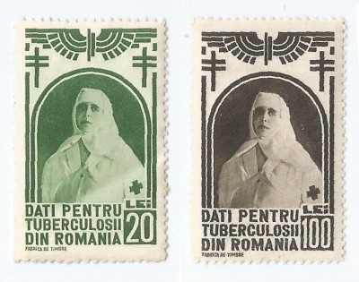 *Romania, lot 1062 cu 2 timbre fiscale de ajutor, 1937, MNH foto