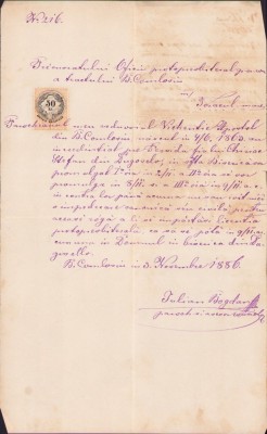 A2528N Licență de căsătorie, 1886, Comloșu Mare, județul Timiș foto