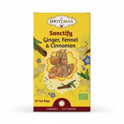 Ceai Shotimaa Chakras -Sanctify - ghimbir, fenicul si scortisoara bio 16dz foto