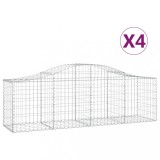 Cumpara ieftin Cosuri gabion arcuite 4 buc, 200x50x60/80 cm, fier galvanizat