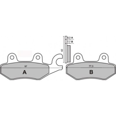 Placute frana sinter Honda NSR50 fata Cod Produs: MX_NEW 225101073RM foto