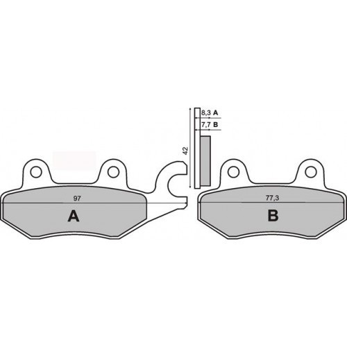 Placute frana sinter Honda NSR50 fata Cod Produs: MX_NEW 225101073RM