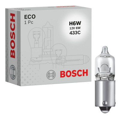 Bec Numar Inmatriculare Auto H6W Bosch Eco, 12V, 6W foto