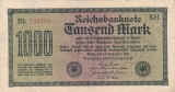 Bancnota Germania 1000 Marci 1922, VF, Valuta straina de colectie