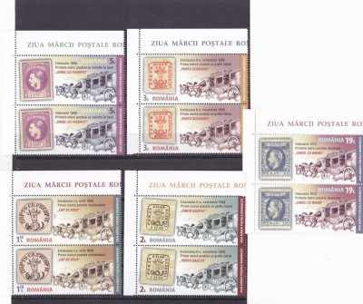 2018 ZIUA MARCII POSTALE,SERIE IN PERECHE,NEUZAT,MNH,ROMANIA. foto