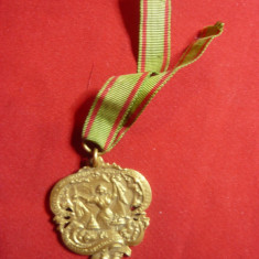 Medalie -bronz aurit 1900 stil Art Nouveau -Expozitia de Arta Culinara Bruxelles