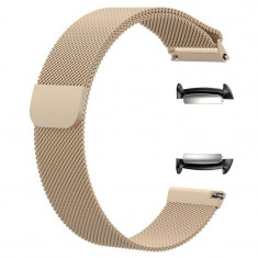 Curea tip Milanese Loop, adaptoare compatibile Samsung Gear Fit 2, Retro Gold foto