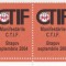 ROMANIA 2004 LP 1654 a POMPIERI SERIE CU 2 VINIETE MNH