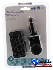 Modulator FM, MP3, telecomanda, Well foto