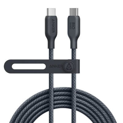 Cablu de date tipe-c la tipe-c, 240w, 1.8m, anker 543, black foto
