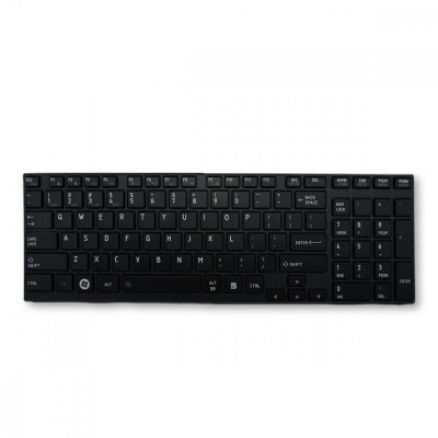 Tastatura laptop, Toshiba, MP-09N53US6698, 9Z.N4YBC.301, K000119550, MP-10N83US6698, NSK-TQ3BC, PK130IU1E05, PK130IU2B00, cu rama, US foto