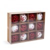 Set decor pentru brad - globuri - 6 cm - 12 buc / set Best CarHome, Oem