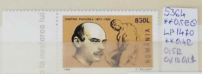 1998 125 ani de la nasterea lui Dimitrie Paciurea LP1470 MNH Pret 0,7+1 Lei foto