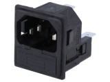 Conector Alimentare AC 10A 250V IEC 60320 Soclu Tată