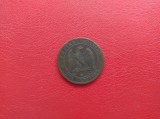 FRANTA - Moneda 10 CENTIMES 1861 ( bronz )
