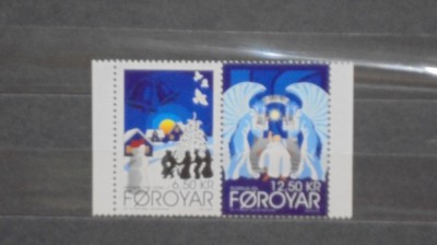 FOROYAR - 2012 - SARBATORI DE IARNA - MI 5 EURO - NESTAMPILATE. foto