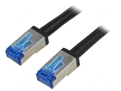 Cablu Patch S/FTP Cat6a 30m Negru foto
