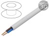 Cablu Electric Rotund 2x1.5mm PVC Alb 100m