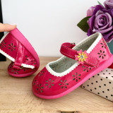 Pantofi roz fuchsia f moi cu floricele decupate balerini pt fetite cod 0953