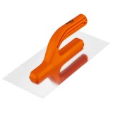 Gletiera zimtata din inox 270x125 mm, dinti 4 mm, maner ergonomic din plastic