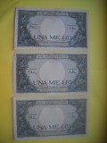 HOPCT ROMANIA 1000 LEI 1941 10 SEPEMBRIE -AUNC / UNC [ 8 ]- RARITATE 3 SERII CONSECUTIVE !!!!!