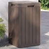 VidaXL Coș de gunoi pentru exterior, maro, 38x38x65 cm, PP
