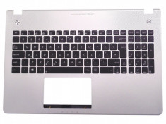 Carcasa inferioara Palmrest cu tastatura iluminata Asus N56SL layout UK foto