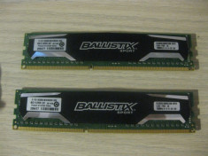 ram desktop ddr3 16 gb 1600 mhz BALLISTIX sport 2x8 gb ,dual channel,functional foto