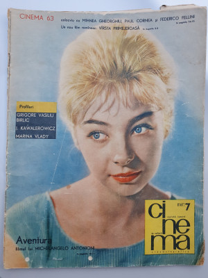 Revista Cinema nr 7, Iulie 1963 - Francisc Munteanu, debut Leopoldina Balanuta.. foto