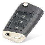 Cheie Auto Completa Techstar&reg; compatibila cu Volkswagen MQB, Golf MK7, T-Roc, Octavia, 3 Butoane, 434Mhz, HU167