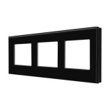 Cumpara ieftin Rama tripla Luxion din sticla securizata neagra pentru module