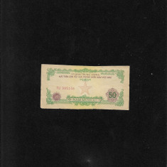 Rar! Vietnamul de Sud South Vietnam 50 xu 1963 seria985156