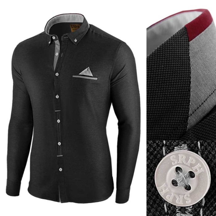 Camasa pentru barbati, neagra, slim fit - Leon Classic Camasa pentru barbati, neagra, slim fit - Leon Classic