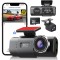 Camera Auto DVR 4K Fata Spate WiFi + Card 16GB, Senzor WDR Vedere Nocturna, G-Sensor, Mod Parking 24H, Unghi 170&deg;, Camera Marsarier Inclus, Inregistra
