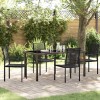 VidaXL Set de masă pentru grădină 5 pcs Negru Rattan PVC 3379166