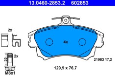 ATE 13.0460-2853.2 set placute frana,frana disc foto