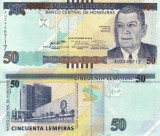Honduras 50 Lempiras 2016 UNC Bancnota Straina America NeCirculata